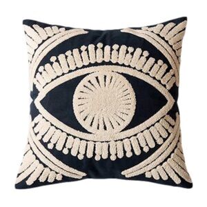 Magic Evil eye navy blue pillow cover - 18” square zip
